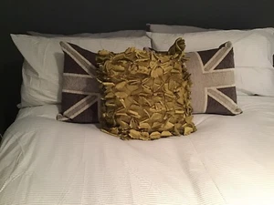 Faux Silk Cushion Cover Dark Olive Green - Picture 1 of 3