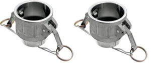 (2 Pack) 3" Type B Camlock Male NPT x Female Adapter Aluminum Hose Fitting - Picture 1 of 4