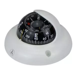 Marine Compass, Boat Surface Mounted White Powerboat Compass NEW 65mm Card - Picture 1 of 2
