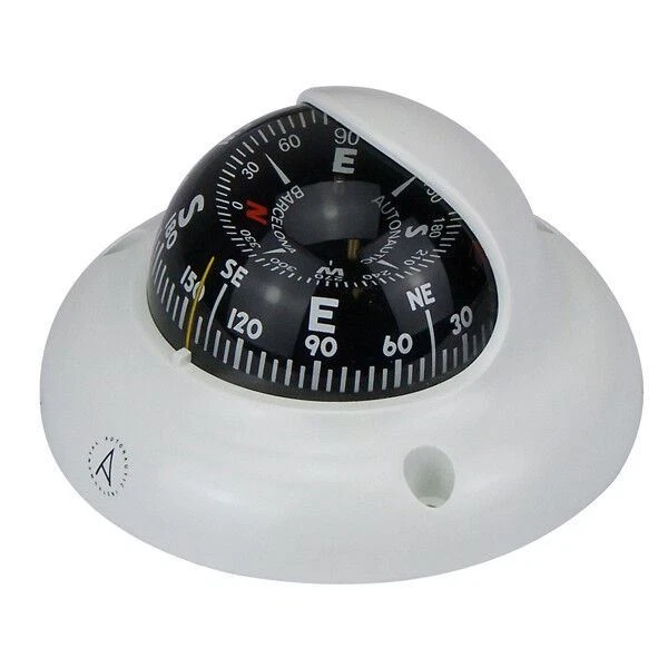 Marine Compass, Boat Surface Mounted White Powerboat Compass NEW 65mm Card - image 1 of 2