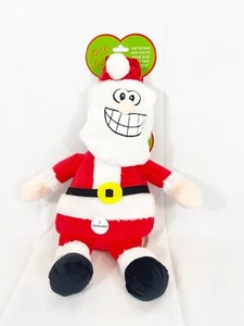 Fun Holiday Santa Dog Toy to Tug Toss and Fetch Interactive Squeaker Pet Toy New - Picture 1 of 8