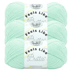 (3 Pack) Lion Brand Yarn 215-172Q Feels Like Butta Yarn, Seagreen - Picture 1 of 6