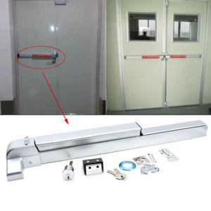 Door Push Bar Hardware Panic Exit Device Latch Emergency For 30"-36" Single Door - Picture 1 of 11