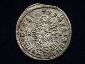 XV Kreuzer Leopold I. 1679 KB 79.1.1 RDR Silber W/22/306 - Picture 1 of 2