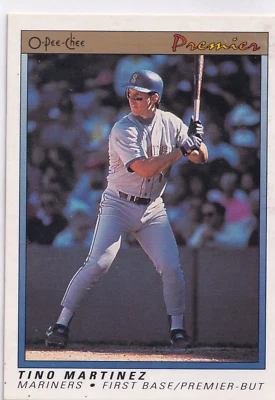 1991 O-Pee-Chee #76 Tino Martinez Seattle Mariners + (Yes 3 Free Mystery Cards) - Image 1 of 2
