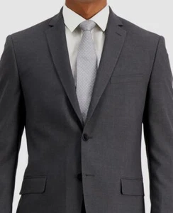 $260 Marc New York Men's Gray Modern-Fit Blazer Sport Coat Suit Jacket Size 44L - Picture 1 of 2