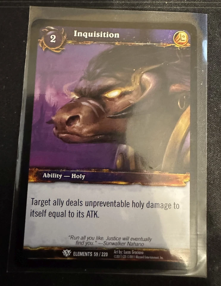 Inquisition War of the Elements WOW World of Warcraft TCG trading card game - Image 1 of 1