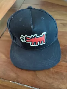 COACH x Keith Haring Collaboration Cap Baseball cap Black Barking Dog Rare NWT - Picture 1 of 6