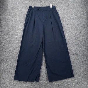 Banana Republic Pants Womens 6 Blue Wide Leg High Rise Stretch Pleated Front - Picture 1 of 10