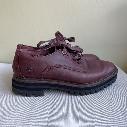 Scarpe Oxford Timberland Oxblood rosso bordeaux pelle London Square taglia 4 pizzo