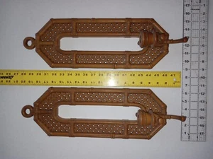 VTG Burwood Homco Faux Rattan Wall Sconce Hanging Candle Holders 1980 - Picture 1 of 7
