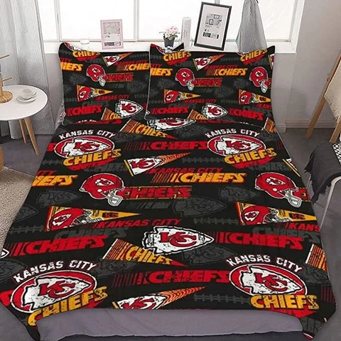 Kansas City Chiefs Bedding Set Duvet/Comforter Cover Pillowcase Quilt Cover Gift Cover