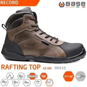 BASE RECORD SCARPE DA LAVORO ANTINFORTUNISTICA RAFTING TOP S3 SRC ALTA B0610 + - Foto 1 di 6