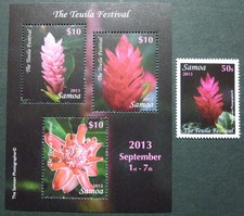 Samoa 2013 Blumen Flowers Blossoms Blüten Pflanzen Plants 1130 Block 84 MNH