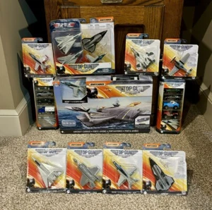 GIGANTIC HUGE Matchbox SkyBusters Top Gun Maverick Aircraft Carrier Jet Lot NIB - Picture 1 of 17