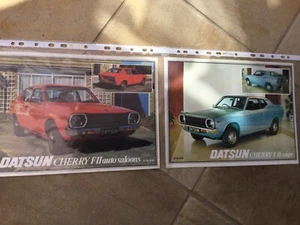 Datsun Cherry brochures F ll Coupes, Auto Saloon in VG C with Bi13 - Picture 1 of 3