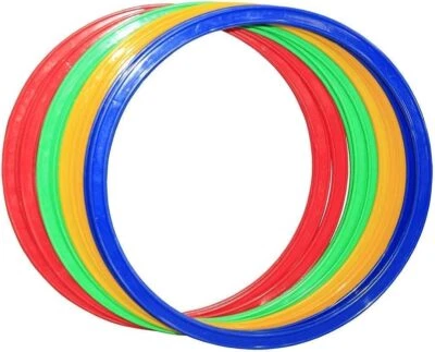 AMBER FIGHT GEAR Speed Agility Circles for Trainers, Gyms, Athletics, 4 Assorted Colors