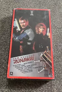New! Runaway VHS Videotape 1985 Tom Selleck Micheal Crichton Sealed - Ships Free - Picture 1 of 6
