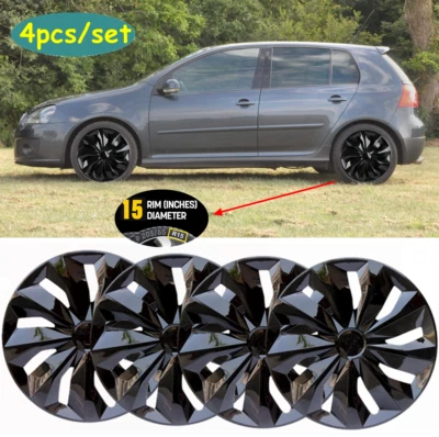 15" Hubcaps Wheel Covers Hub Caps Fits R15 Steel Wheel For Volkswagen Rabbit - Imagem 1 de 4
