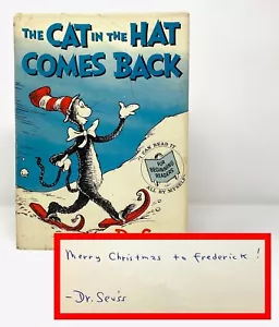 Dr Seuss - Cat in the Hat Comes Back - SIGNED True 1st 1st HCDJ - Scarce - Imagen 1 de 9