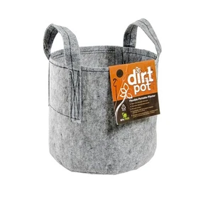 10 Stck. 45 Gallonen Schmutz Topf Stoff Pflanzgefäß, grau, mit Griffen SPAREN SIE $$ MIT BAY HYDRO $$ - Bild 1 von 5