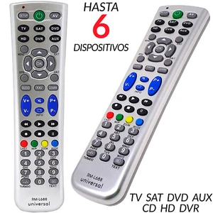MANDO A DISTANCIA UNIVERSAL TV SAT DVD HD DVR CD TELEVISION USO FACIL UNIVERSAL - Imagen 1 de 9