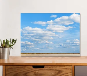 Blue Sky & White Clouds 5mm thick Plastic Poster Ready to Hang 60x45cm - Picture 1 of 3