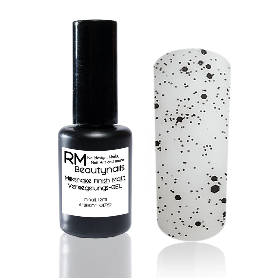 RM BEAUTYNAILS Egg Shell Milkshake Finish Matt LED UV Versiegelungsgel Versiegler Nagelgel Nail