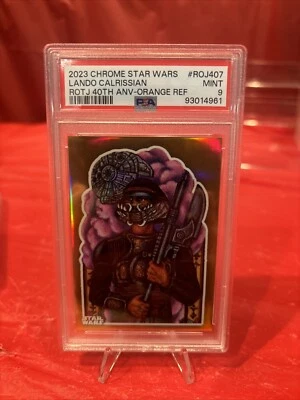 2023 Topps Chrome Star Wars ROTJ 40th #7 Lando Calrissian Orange 23/25 - Image 1 of 2