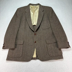 Giacca blazer uomo VINTAGE Izod Lacoste taglia 46L beige 2 bottoni legno cappotto - Foto 1 di 18