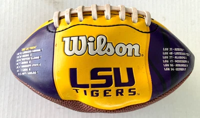 2003  LSU TIGERS  NCAA CHAMPIONSHIP  COMMEMORATIVE  WILSON MINI FOOTBALL    C5 - Image 1 of 4