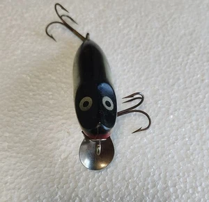 Esca da pesca vintage zampa zampa verde con strisce nere giù schiena Master Wiggler - Foto 1 di 6