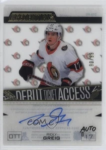 2024-25 Credentials 2024-25 Upper Deck Update 90/99 Ridly Greig #DTA-RG Auto - Picture 1 of 3