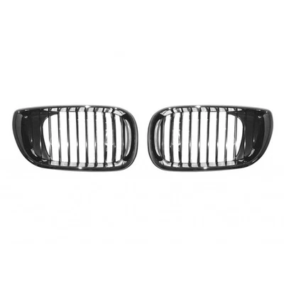 For BMW 325i/330i 2002-2005 Grille Driver and Passenger Side Pair Chrome Frame Foto 1 de 4
