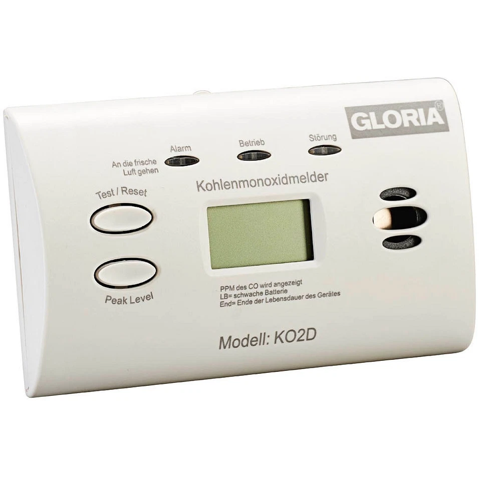 Gloria Kohlenmonoxidmelder KO2D mit Display B154xT44H80 mm - 002518.0571