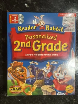 Reader Rabbit Deluxe 2 Cd Personalized 2nd Grade Reading Spelling Math Sealed - Image 1 of 4