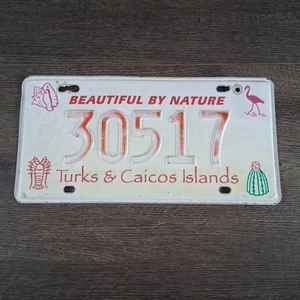 Turks And Caicos Islands Vehicle License Plate Discontinued - Picture 1 of 6
