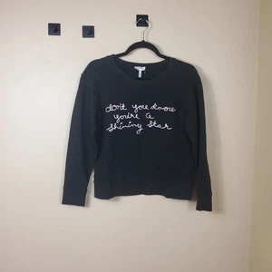 Joie Rikke B Embroidered Don't You Know You're A Shining Star Sweatshirt XS - Picture 1 of 9