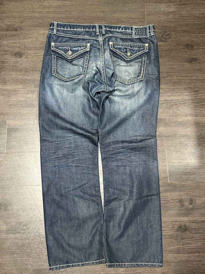 Vintage Request Jeans Mens Size 38x34 Y2K Skater Baggy Wide Leg Flap Pocket - Image 1 of 4