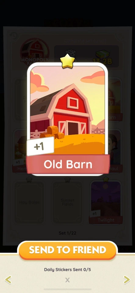 Old Barn-Monoply Go Sticker Fast Sending - Image 1 of 1