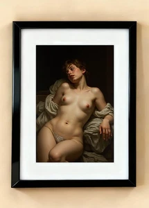 Frau Malerei Gemälde Öl Bild Erotik Kunstdruck - Limitierte Auflage - Bild 1 von 1