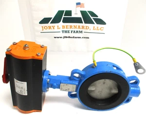 EBRO ARMATUREN, T211-A, 4" 150 PTFE/ASF, WAFER ABSPERRKLAPPE, mit ACT. , ÜBERSCHUSS - Bild 1 von 9