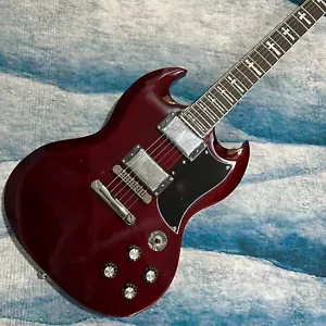 SG Electric Guitar Wine Red Color Mahogany Body Rosewood Fretboard 24 Frets - Picture 1 of 6
