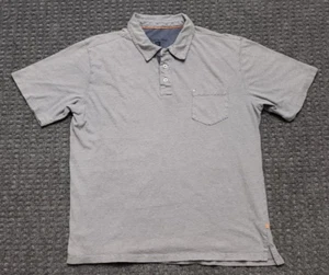 Quiksilver Men's Large Gray Polo Shirt Soft Cotton Black Stripes - Picture 1 of 16