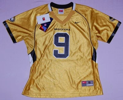NIKE MISSOURI TIGERS MIZZOU WOMENS REPLICA FOOTBALL JERSEY GOLD S NCAA - Image 1 of 2