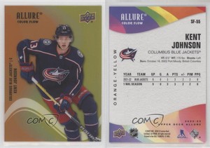 2022-23 Upper Deck Allure Color Flow Orange Yellow Kent Johnson #SF-55 Rookie RC