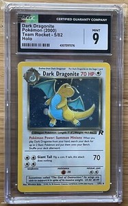 DARK DRAGONITE Pokemon (2000) TCG Team Rocket - 5/82 Holo CGC 9 MINT