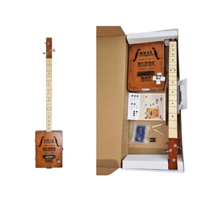 Haze Model X1 DIY Cigar Box Guitar Kit – Mahogany “Blues” Style with 2 Slides - Picture 1 of 19