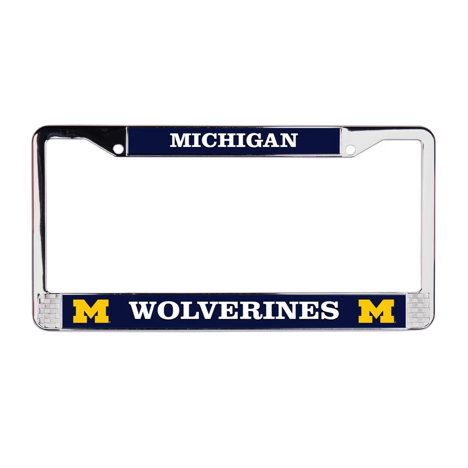 Michigan Wolverines NCAA 3D Polyurethane Chrome License Plate Frame Car-SUV - Image 1 of 1