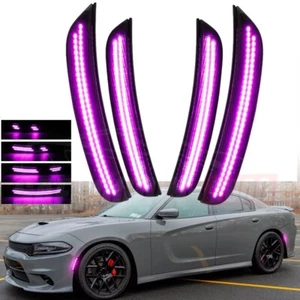 For 2015-2023 Dodge Charger Smoked Lens 4PCS LED Side Marker Lights Front Rear - Picture 1 of 12